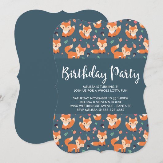 Dagen van Oranje vossenpatroon Kaart (Voorkant / Achterkant)