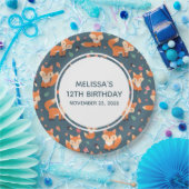 Dagen van Oranje vossenpatroon Papieren Bordje (Feest)