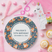 Dagen van Oranje vossenpatroon Papieren Bordje (Feest)