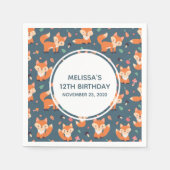 Dagen van Oranje vossenpatroon Servet (Voorkant)