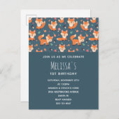 Dagen van Oranje vossenpatroon Uitnodiging Briefkaart (Voorkant / Achterkant)