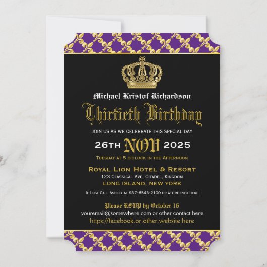 Dagen van Paars goudleeuwen Kaart (Achterkant)