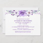 Dagen van Paarse Floral in de maak Kaart (Achterkant)