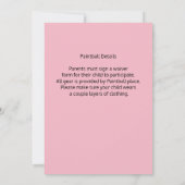 Dagen van roze, blauwe en groene Paintball Kaart (Achterkant)