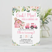 Dagen van roze dieren en boerderijdieren kaart (Staand voorkant)