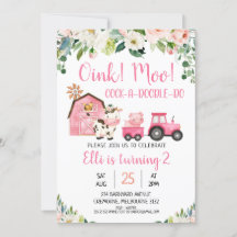 Dagen van roze dieren en boerderijdieren