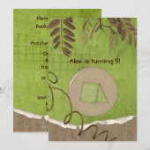 Dagen van Rustic Camping Party Kaart (Voorkant / Achterkant)