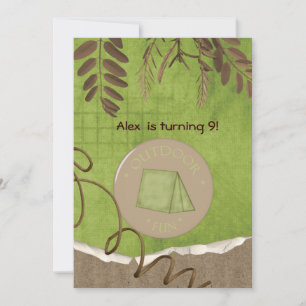 Dagen van Rustic Camping Party Kaart