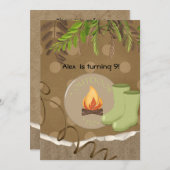 Dagen van Rustic Camping Party Kaart (Voorkant / Achterkant)