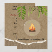 Dagen van Rustic Camping Party Kaart (Voorkant / Achterkant)