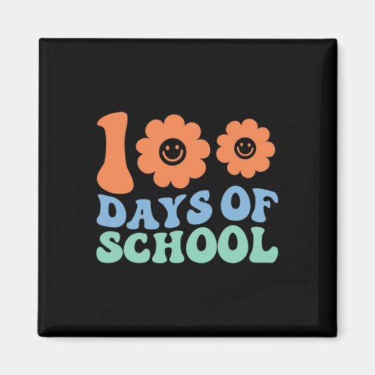 Dagen van School 70s Retro Groovy Leraar Student Magneet (Voorkant)