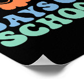Dagen van School 70s Retro Groovy Leraar Student Poster (Hoek)