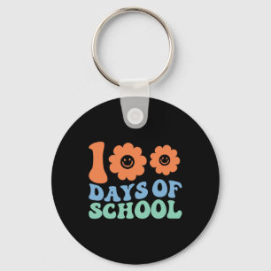 Dagen van School 70s Retro Groovy Leraar Student Sleutelhanger