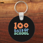 Dagen van School 70s Retro Groovy Leraar Student Sleutelhanger (Voorkant)