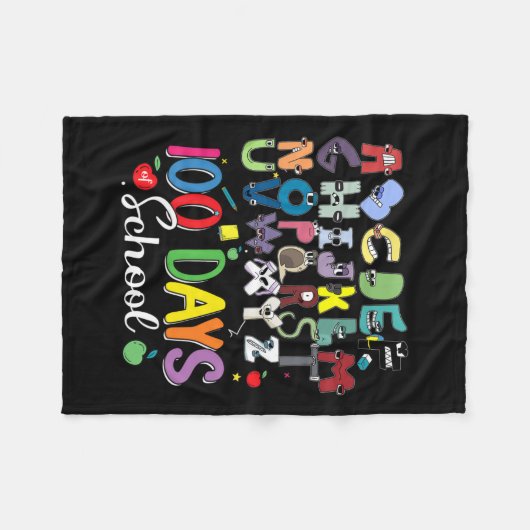 Dagen van School Alphabet Lore ABC's schoolkostuum Fleece Deken (Voorkant (Horizontaal))