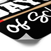 Dagen van School Baseball 100e dag School Gym Teac Poster (Hoek)