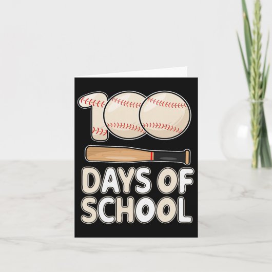 Dagen van School Baseball voor kinderen Student 10 Kaart (Voorkant)