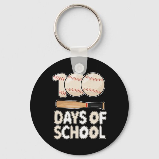 Dagen van School Baseball voor kinderen Student 10 Sleutelhanger (Voorkant)