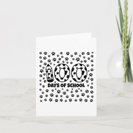 Dagen Van School Dalmatiner 100ste Dag Van School Kaart (Voorkant)