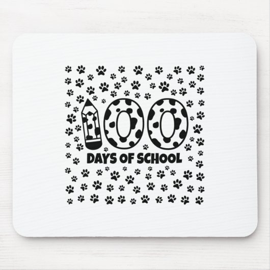 Dagen Van School Dalmatiner 100ste Dag Van School Muismat (Voorkant)
