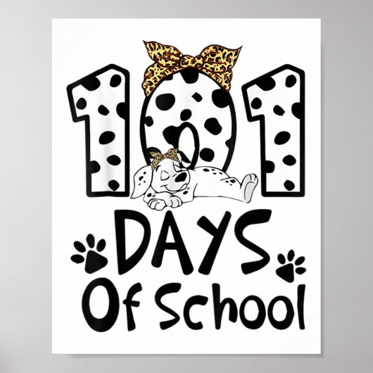Dagen van School Dalmatische Hond Jongens Meisjes  Poster (Voorkant)