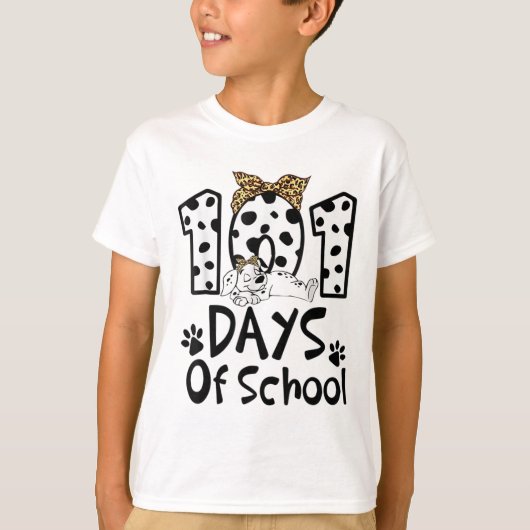 Dagen van School Dalmatische Hond Jongens Meisjes  T-shirt (Voorkant)