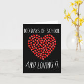 Dagen van school en het liefhebben met harten voor kaart (Gele Bloem)