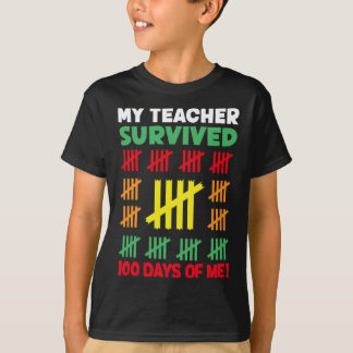 Dagen van School Kinder 100h Dag van School Cosume T-shirt
