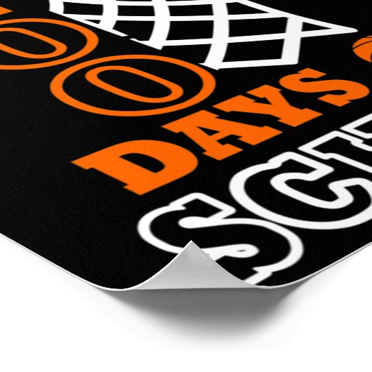 Dagen van School Kinder Basketbal 100ste dag van d Poster (Hoek)