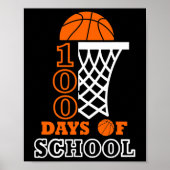 Dagen van School Kinder Basketbal 100ste dag van d Poster (Voorkant)