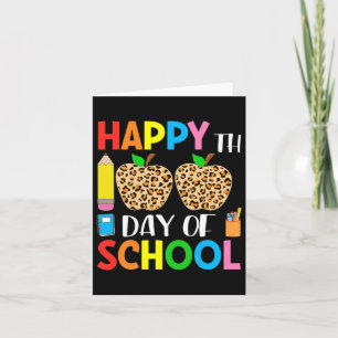 Dagen van School Leopard Print Leraar en Student 1 Kaart