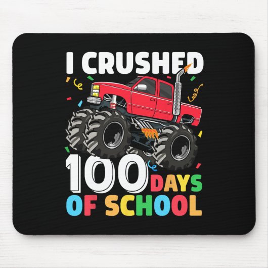 Dagen van School Monster Truck 100e dag van School Muismat (Voorkant)