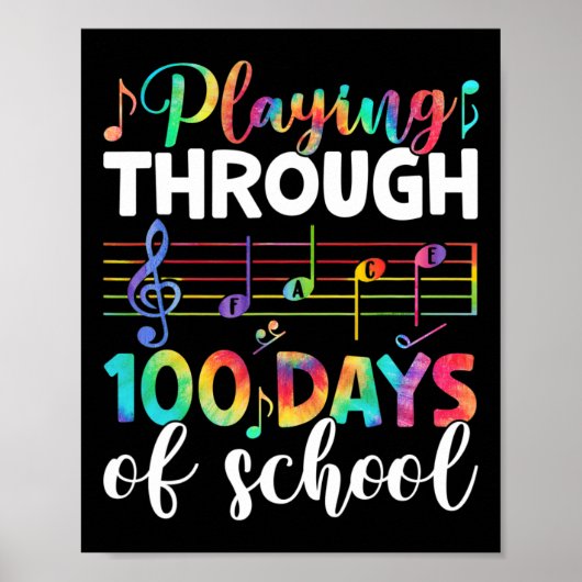 Dagen van School Muziek Leraar Student Gifts 100th Poster (Voorkant)