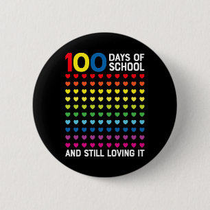 Dagen van school nog steeds houden van het harten  ronde button 5,7 cm