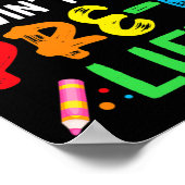 Dagen van School Pre-K Life Teacher Student Poster (Hoek)