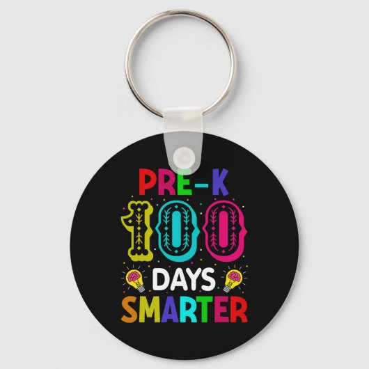 Dagen van School Pre-K Slimmer Leraar Student Sleutelhanger (Voorkant)