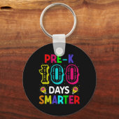 Dagen van School Pre-K Slimmer Leraar Student Sleutelhanger (Voorkant)