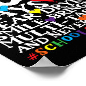 Dagen van school Schattigee school adviseur Poster (Hoek)