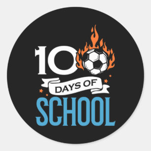 Dagen van School Voetbal Football Atletische Sport Ronde Sticker