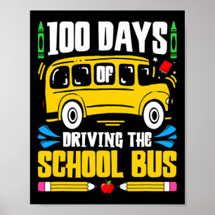 Dagen van schoolbus rijden poster