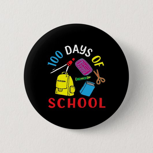 Dagen van schoolleraar en student 100e dag ronde button 5,7 cm (Voorkant)