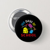 Dagen van schoolleraar en student 100e dag ronde button 5,7 cm (Voorkant /achterkant)