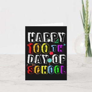 Dagen van schoolleraar en student Gelukkig 100 dag Kaart