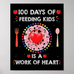 Dagen van schoollunch Lady voor lunch Lady Cafetar Poster