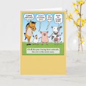 Dagen van staartdieren en jonge zure dieren kaart (Gele Bloem)