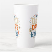 DAGEN VOOR DE PAPA ZIJN AANGEBROKEN LATTE MOK (Voorkant)