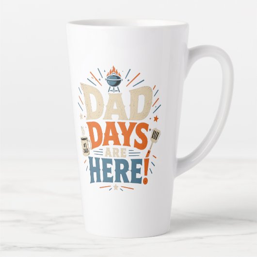 DAGEN VOOR DE PAPA ZIJN AANGEBROKEN LATTE MOK (Rechts)