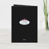 Dagen voor hem Glamours Lady in Roze Boa Card Kaart (Achterkant)