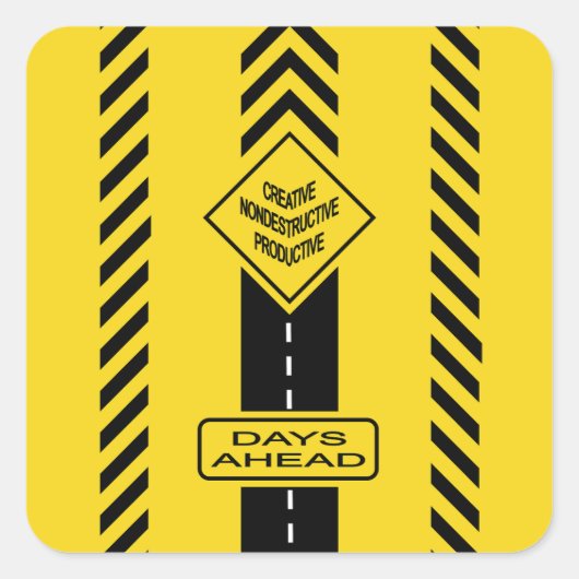 Dagen voor ons vierkante sticker (Voorkant)