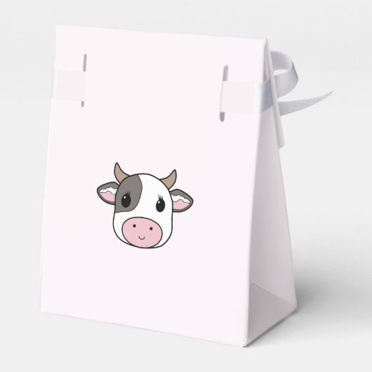 Dagen voor vogels met een Cute Koe Bedankdoosjes (Achterkant)